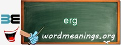 WordMeaning blackboard for erg